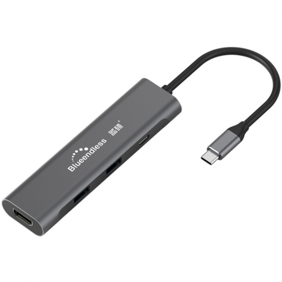 HD401/HP401 Type-C Data USB Hub with 3-Port USB3.0 PD Charging 4K Display HD Converter Adapter