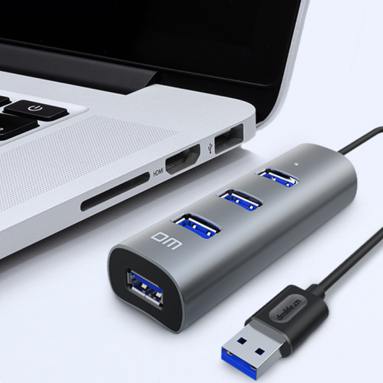 DM CHB009 4 Ports USB3.0 Hub 300Mbps Extender Extension Connector Adapter USB Hub for PC Laptop