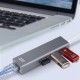 DM CHB012 3 ports USB3.0 Hub 5Gbps 100M Network Port RJ45 Adapter USB Hub for Mobile Phones Tablets