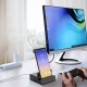 DW108 8-in 1-Type-C Phone Docking Station Holder USB-C to HD 1080P USB Hub with HD+TF+SD+USB2.0*3+Audio+Type-C Power Port for Samsung Huawei Phone