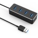 GNS-S01 4 Ports USB3.0 Hub with 3.5MM Power Supply Interface USB Hub Extender Extension Connector Adapter for PC Laptop Tablet