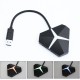 Hot-Swappable USB Hub Triangle Colorful RGB Light USB3.0 Splitter Adapter USB Data Docking Station for Computer Tablet Mobile Phones