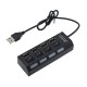 4/7 Ports USB Hub USB 2.0 Splitter Adapter for Notebook/Tablet Computer PC High Speed USB Hubs with independent Power Switch Hub Extender