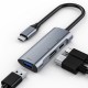 TCH01 3port Type-C Splitter HD PD USB 3.0 Hub 3 in 1 Docking Station Adapter 5Gbps Converter Supports Switch