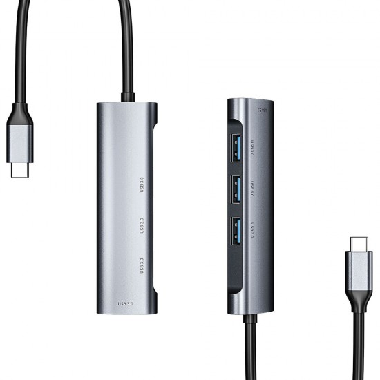 Type C to USB 3.0 Splitter 4port USB3.0 Hub 4-in-1 Docking Station Adapter 5Gbps Converter UHB02