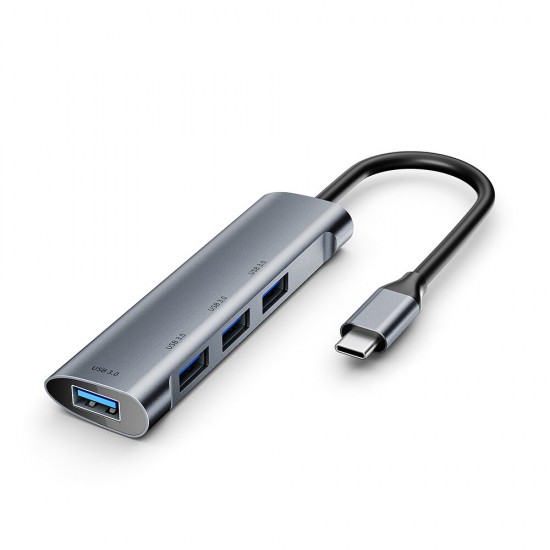 Type C to USB 3.0 Splitter 4port USB3.0 Hub 4-in-1 Docking Station Adapter 5Gbps Converter UHB02