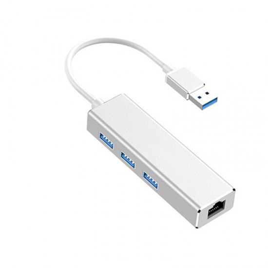 HW-1505 USB3.0 to RJ45 Gigabit Ethernet USB Hub Aluminum Alloy with 1000Mbps Network Port Extender Extension Connector