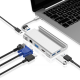 HW-TC20 Type-C 7 in 1 USB Hub 5Gbps USB3.0 USB-C PD Charging HD VGA 4K Display with 1000Mbps Network Port Extender Extension Connector