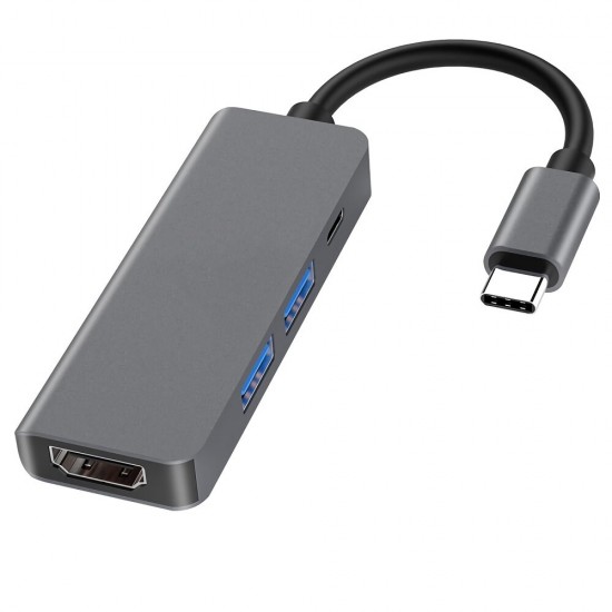 HW-TC16 4 in 1 USB Type C Data HUB Adapter with 2*USB 3.0 4K HD Typc C for Tablet Laptop