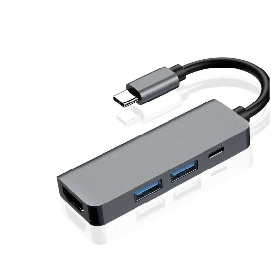 HW-TC16 4 in 1 USB Type C Data HUB Adapter with 2*USB 3.0 4K HD Typc C for Tablet Laptop