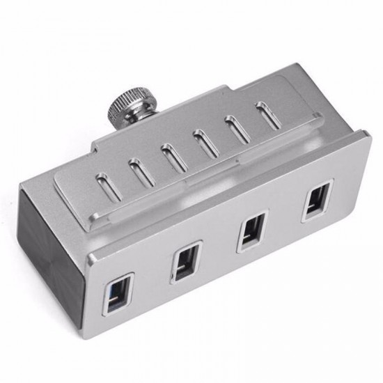 High Speed 5Gbps 4 USB 3.0 Ports Clip Design Aluminum Alloy USB Hub for PC iMac