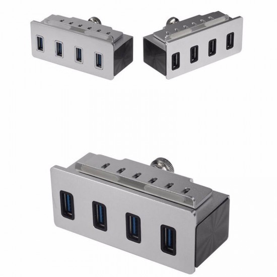 High Speed 5Gbps 4 USB 3.0 Ports Clip Design Aluminum Alloy USB Hub for PC iMac High Speed 5Gbps 4 USB 3.0 Ports Clip Design Aluminum Alloy USB Hub for PC iMac