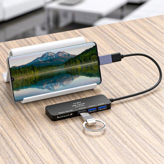 Z300HUB USB Splitter Extender Card Reader Hub Converter Computer Multifunctional Extension 3-port USB3.0 + SD / TF