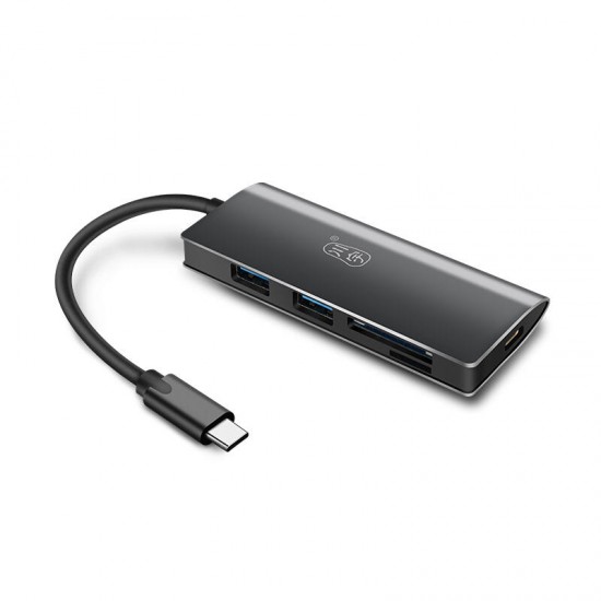 H330 5-IN-1 Type-C to 2-Port USB3.0 PD3.0 OTG Hub SD TF Card Reader H330 5-IN-1 Type-C to 2-Port USB3.0 PD3.0 OTG Hub SD TF Card Reader