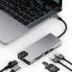 MATE 9 9 in 1 USB-C Data Hub with 2-Port USB 3.0 TF SD Card Reader USB-C PD Charging HDMI 4K Display VGA 3.5mm Audio Port for MacBooks Notebooks Phone