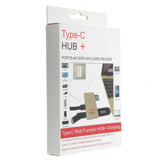 USB 3.1 Type-C to 4k HDMI USB 3.0 HUB USB-C Charger SD Card Reader Adapter USB 3.1 Type-C to 4k HDMI USB 3.0 HUB USB-C Charger SD Card Reader Adapter