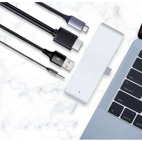 USB Hub Multifunctional Type-C to USB3.0+HDMI+AUDIO3.5+PD Data Transimitting Speed High Temperature Resistance For Laptop USB Hub Multifunctional Type-C to USB3.0+HDMI+AUDIO3.5+PD Data Transimitting Speed High Temperature Resistance For Laptop