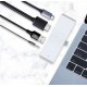 USB Hub Multifunctional Type-C to USB3.0+HDMI+AUDIO3.5+PD Data Transimitting Speed High Temperature Resistance For Laptop