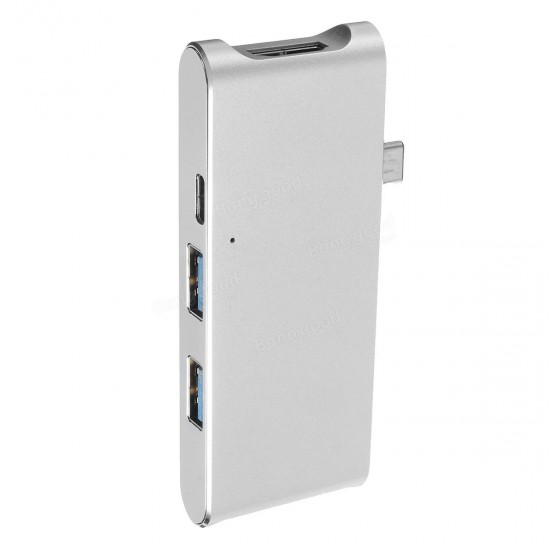 Multifunctional Type-C to 4K HD Type-C Charging Two-Port USB3.0 HUB TF SD Card Reader for Macbook Multifunctional Type-C to 4K HD Type-C Charging Two-Port USB3.0 HUB TF SD Card Reader for Macbook