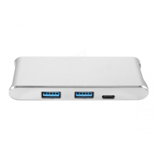 Multifunctional Type-C to 4K HD Type-C Charging Two-Port USB3.0 HUB TF SD Card Reader for Macbook