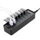 HB-8717U3 USB3.0 7 Ports Adapter 5Gbps with Dustproof Cap Switch Connector USB Hub for PC Laptop HB-8717U3 USB3.0 7 Ports Adapter 5Gbps with Dustproof Cap Switch Connector USB Hub for PC Laptop