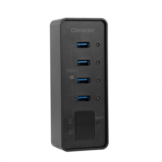 HB-8902U3 4 Ports Adapter USB3.0 5Gbps with Current and Voltage Display Connector USB Hub for PC Laptop HB-8902U3 4 Ports Adapter USB3.0 5Gbps with Current and Voltage Display Connector USB Hub for PC Laptop