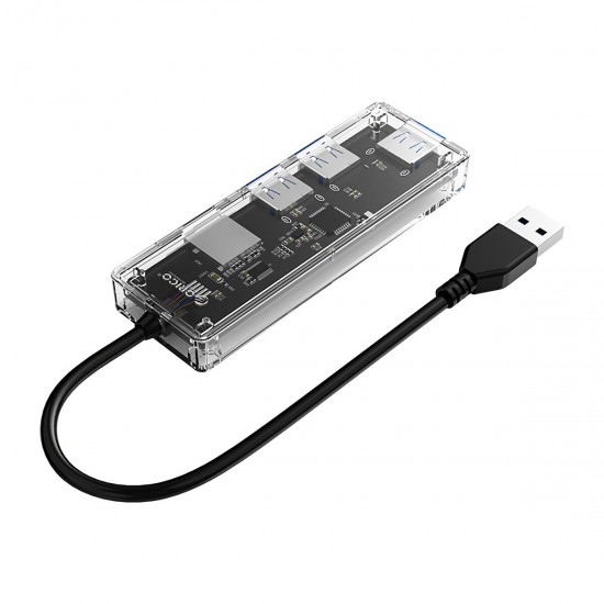 USB3.0 Hub Transparent Case USB3.0 Docking Station TF/SD Card Reader USB Data Transmission Adapter Converter TA1U3-4A / TA2U3-3ATS