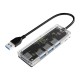 USB3.0 Hub Transparent Case USB3.0 Docking Station TF/SD Card Reader USB Data Transmission Adapter Converter TA1U3-4A / TA2U3-3ATS