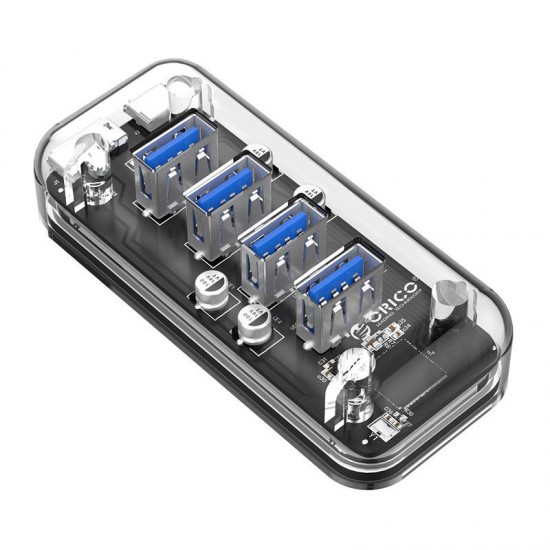 F4U-U3 Transparent 4-Port USB 3.0 Hub with Dual-port Power Supply