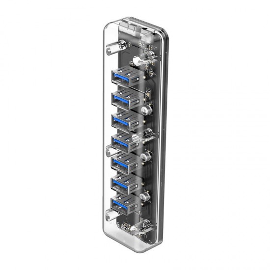F7U Transparent 7-Port USB 3.0 Hub with Dual-port Power Supply F7U Transparent 7-Port USB 3.0 Hub with Dual-port Power Supply