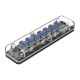 F7U Transparent 7-Port USB 3.0 Hub with Dual-port Power Supply F7U Transparent 7-Port USB 3.0 Hub with Dual-port Power Supply