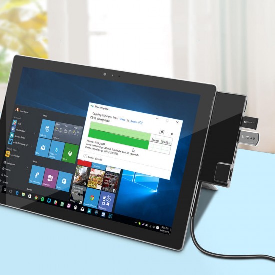 SUR368/SUR468/SUR568 Surface HUB USB Hub Card Reader for Surface Pro 3/4/5/6 with 1000Mbps RJ45 LAN 4K HD USB 3.0 Ports SD/TF Card Slots SUR368/SUR468/SUR568 Surface HUB USB Hub Card Reader for Surface Pro 3/4/5/6 with 1000Mbps RJ45 LAN 4K HD USB 3.0 Ports SD/TF Card Slots