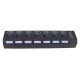 RL-U3H7-N1 USB Hub USB 3.0 Splitter Multi USB 3 2.0 Hub Multiple 7 Ports Hub with Power Adapter Computer Accessories Hub For PC