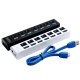 RL-U3H7-N1 USB Hub USB 3.0 Splitter Multi USB 3 2.0 Hub Multiple 7 Ports Hub with Power Adapter Computer Accessories Hub For PC