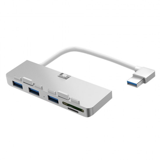 HC412 Aluminum USB 3.0 Hub TF/SD Card Reader USB Adapter for IMAC Phone Camera Printer U Disk