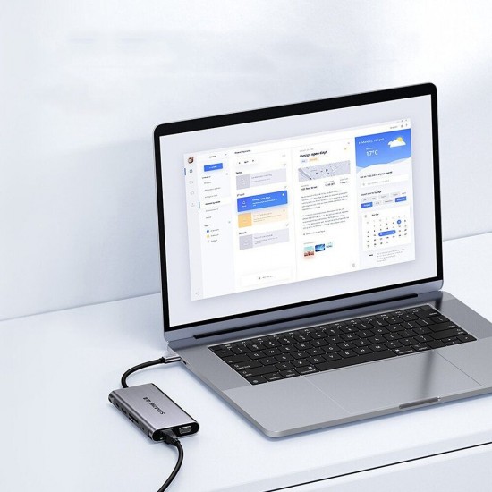 10 in 1 Type C Splitter Hub HDMI 3.5 Audio Port VGA TF SD USB3.0 Gigabit Network Port PD Adapter Converter for Huawei Air Apple Notebook 10 in 1 Type C Splitter Hub HDMI 3.5 Audio Port VGA TF SD USB3.0 Gigabit Network Port PD Adapter Converter for Huawei Air Apple Notebook