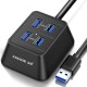 Super Speed 4-Port USB 3.0 Portable Desktop HUB Extension for PC Laptop Tablet