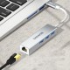 Type C Splitter 3 Port USB3.0 Hub RJ45 Gigabit Ethernet Adapter Converter Docking Station for Laptop Desktop PC UWH09 Type C Splitter 3 Port USB3.0 Hub RJ45 Gigabit Ethernet Adapter Converter Docking Station for Laptop Desktop PC UWH09