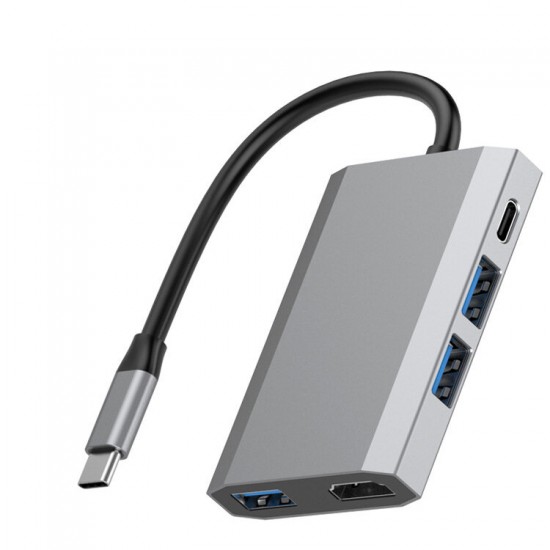 TW5A Type-C to USB 3.0 Hub 5 Ports Hub 5-in-1 Docking Station Multi-functional Hub Expander Adapter with PD