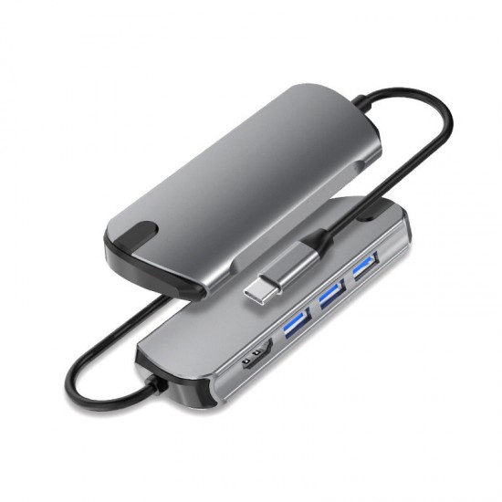 1904 4 in 1 USB-C Data Hub with 3-Port USB 3.0 HDMI 4K Display Port for MacBooks Notebooks Phone