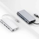 T7 8-in-1 USB-C Hub 3-Port USB 3.0 5Gbps Docking Station HDMI-compatible Adapter SD/TF Card Reader RJ45 Converter T7 8-in-1 USB-C Hub 3-Port USB 3.0 5Gbps Docking Station HDMI-compatible Adapter SD/TF Card Reader RJ45 Converter