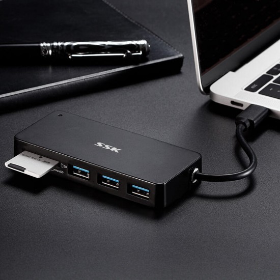 SHU-C510 Type-C to 3-Port USB 3.0 Hub SD TF Card Reader SHU-C510 Type-C to 3-Port USB 3.0 Hub SD TF Card Reader
