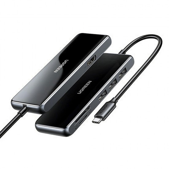 6 in1 USB C Hub Splitter Docking Station HDMI USB3.0 TF SD Card Adapter for Apple MacBook Pro Huawei Matebook CM314