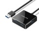 US168 5 in 1 USB3.0 High Speed USB Hub Aluminum Alloy Extender Connector with Power Supply Interface for PC Laptop
