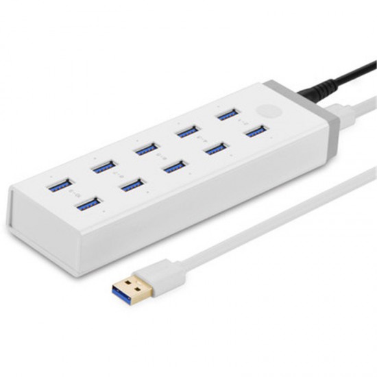 CR117 High Speed USB 3.0 10 Ports Hub With 12V 4A Power Adapter USB Splitter for Laptop PC CR117 High Speed USB 3.0 10 Ports Hub With 12V 4A Power Adapter USB Splitter for Laptop PC