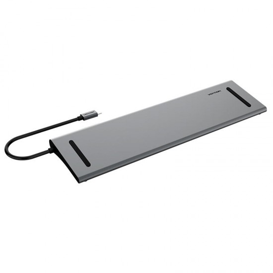 10-in-1 Type-C to USB 3.0 PD Charge HDMI VGA Gigabit RJ45 3.5mm Audio SD TF Hub 10-in-1 Type-C to USB 3.0 PD Charge HDMI VGA Gigabit RJ45 3.5mm Audio SD TF Hub