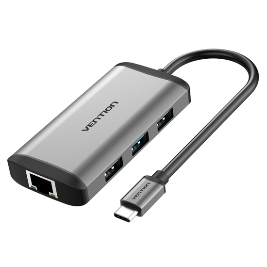 Type-C to HDMI RJ45 USB3.0 PD Converter Type-C Multifunction Adapter Hub Type-C to HDMI RJ45 USB3.0 PD Converter Type-C Multifunction Adapter Hub