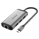 Type-C to HDMI RJ45 USB3.0 PD Converter Type-C Multifunction Adapter Hub