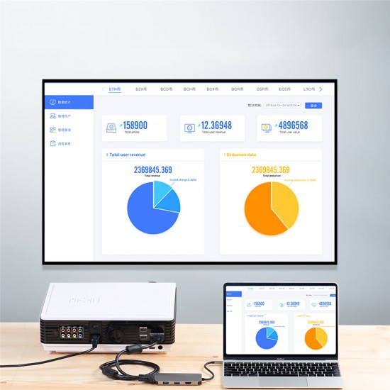 Type-C Docking Station USB-C to HD Cable Converter 4K Projection Screen Adapter PD Charging for Notebook Huawei P30 Mobile Phone Type-C Docking Station USB-C to HD Cable Converter 4K Projection Screen Adapter PD Charging for Notebook Huawei P30 Mobile Phone