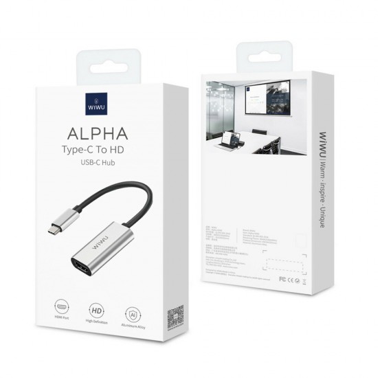 Alpha USB C to 4K HD HUB Adapter for Tablet Smartphone Laptop